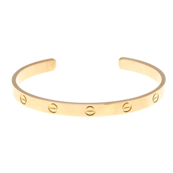 Cartier Love Bracelet Open Pink Gold (18K) No Stone Bangle Pink Gold - Picture 1 of 8
